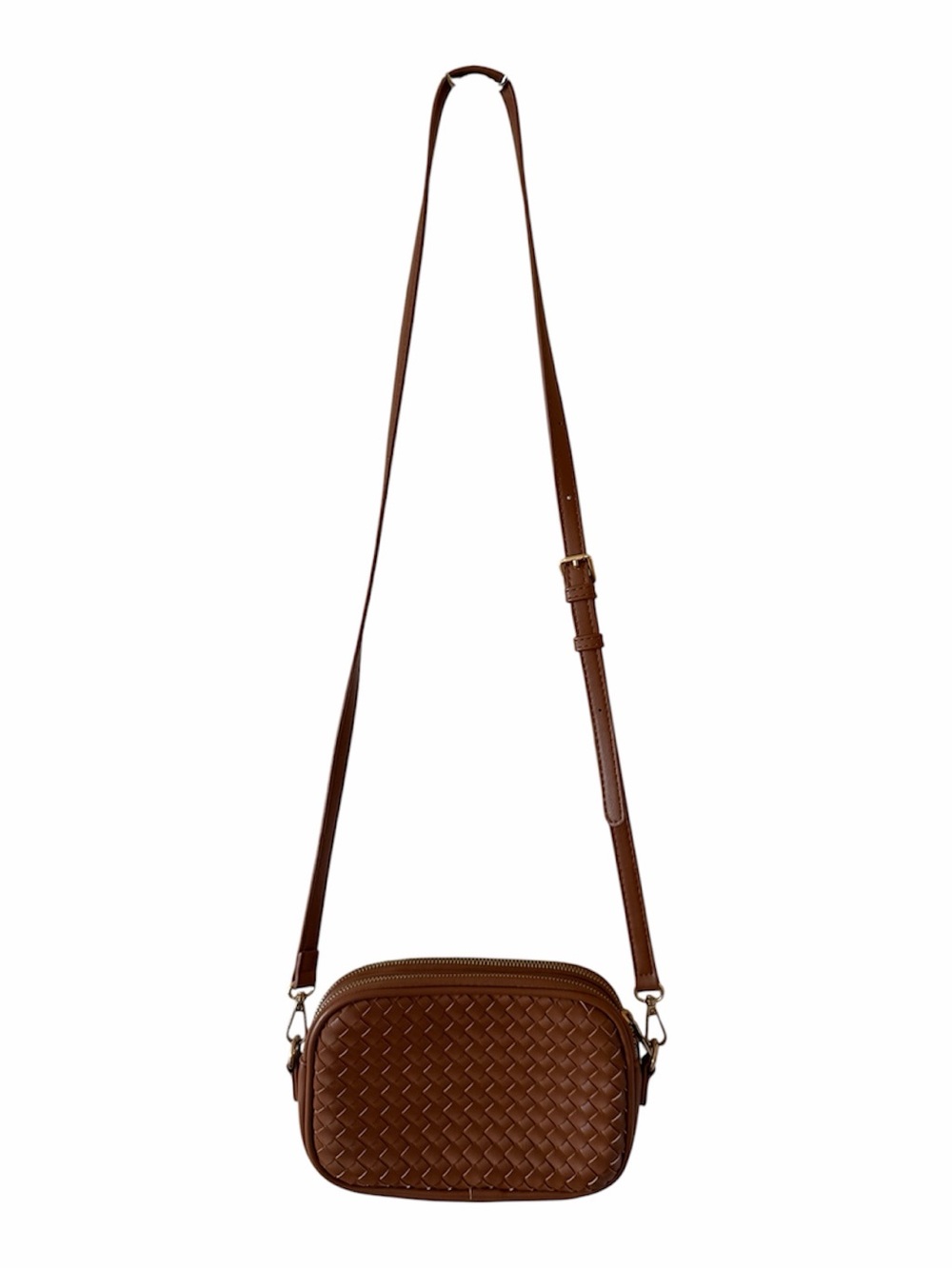 Mali + Lili Ava Woven Vegan Leather Crossbody Bag - Picture 3 of 8